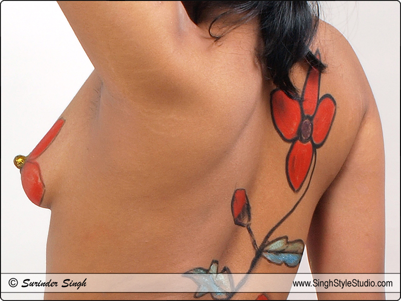 body painting artist surinder singh in delhi india